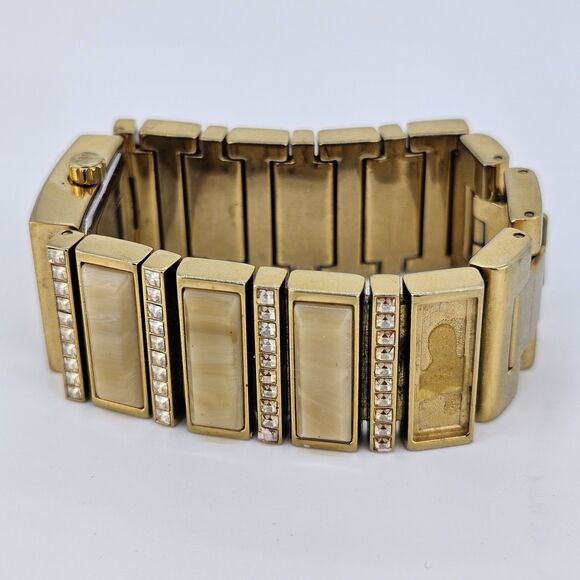 Michael Kors Women's Watch 24MM Gold Dial Gold Bracelet 6" New Battery - Picture 9 of 15